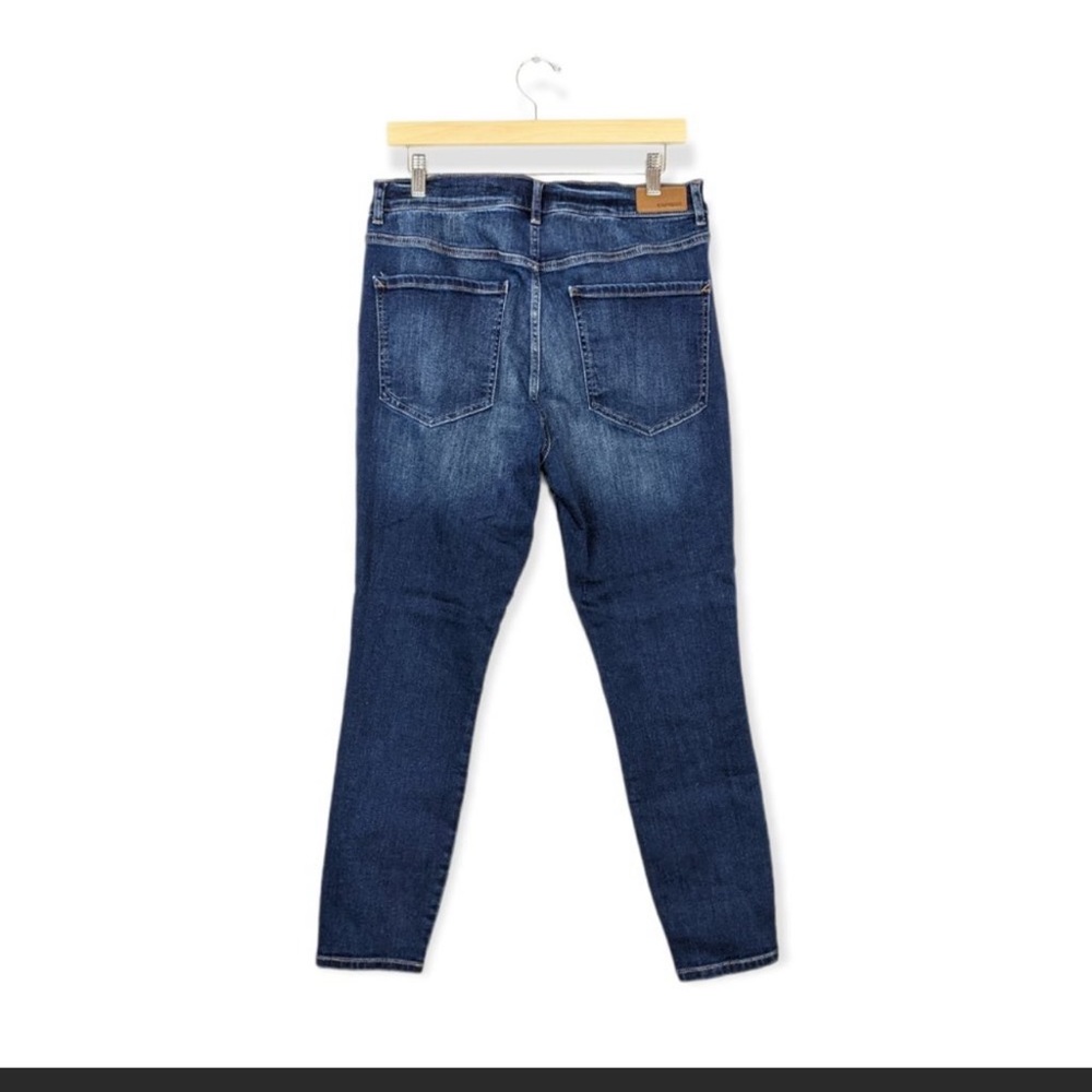 Express Dark Wash High Rise Skinny Ankle Jeans